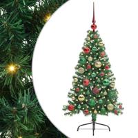 VidaXL Kunstmatig voorverlicht kerstboom met 150 led groen 120 cm pvc - thumbnail