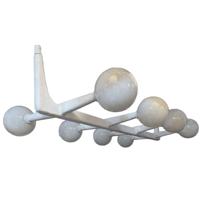 Plafondlamp Home ESPRIT Wit Metaal Kristal 110 x 45 x 23 cm - thumbnail