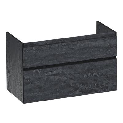 Brauer Delight Edge - Onderkast - 100 cm - met 2 Softclose Lades Greeploos en 1 Sifon Uitsparing - Damascus