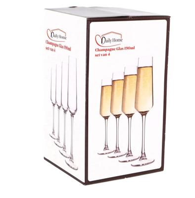Daily Home Champagneglazen 190 ml 4 Stuks Transparant