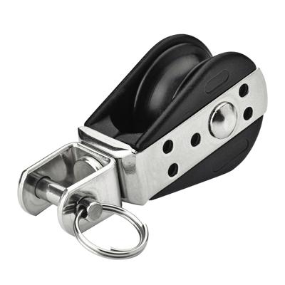 Seilflechter 1 schijfs katrol met wartel 6 mm gesloten gelagerd