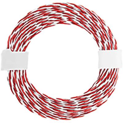 econ connect KZL2X004RTWS10 Draad 2 x 0.04 mm² Rood/wit 10 m