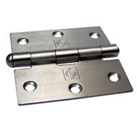 Dulimex Scharnier met losse RVS pen en rechte hoeken 76x76 mm RVS geborsteld - thumbnail