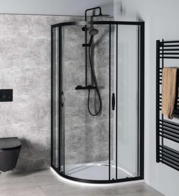 Douchecabine Gelco Sigma Simply Black Kwartrond 90x90x190 cm Mat Zwart Gelco - thumbnail