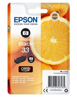 Epson 33 4.5ml Photo Zwarte inktcartridge