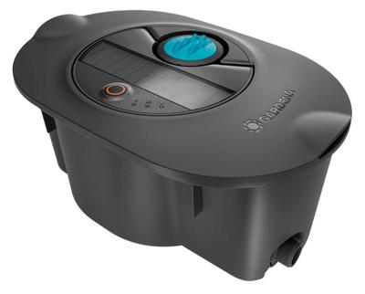 GARDENA pipeline-irrigatiesysteem aquaprecise op zonne-energie voor gazon sprinklersysteem (grijs/turquoise)