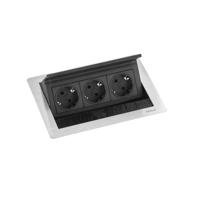 EVOline 159370024900 power uitbreiding 3 m 3 AC-uitgang(en) Binnen Zwart, Grijs - thumbnail