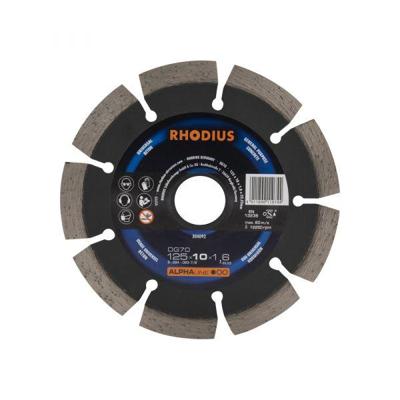 Rhodius 304092 DG70 Diamanten doorslijpschijf Diameter 125 mm Boordiameter 22.23 mm Beton 1 stuk(s) Rhodius 304092 DG70 Diamanten doorslijpschijf Diameter 125 mm Boordiameter 22.23 mm Beton 1 stuk(s)
