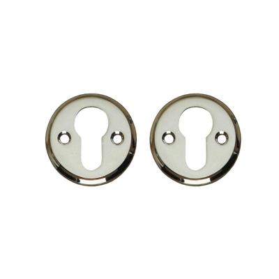 Intersteel rozetten met profielcilindergat schroefgat 50x5mm - nikkel glans Intersteel rozetten met profielcilindergat schroefgat 50x5mm - nikkel glans