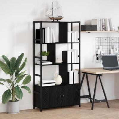 Boekenkast Zwart eiken 80 x 30 x 155,5 cm Bewerkt hout