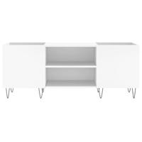 Platenkast 121x38x48 cm bewerkt hout wit - thumbnail