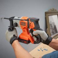 Black+Decker bcd900e2k 18v 2x2.5ah 1.2j sds+ boorhamer | 2x 18v 2.5ah accu's + 1a lader | in koffer - bcd900e2k-qw - thumbnail