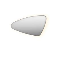 Spiegel Organisch INK SP23 120x70 cm Met Verlichting en Spiegelverwarming Links Geborsteld Koper - thumbnail