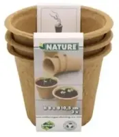 Nature kweek biopotten 10.5 cm 3 stuks - thumbnail