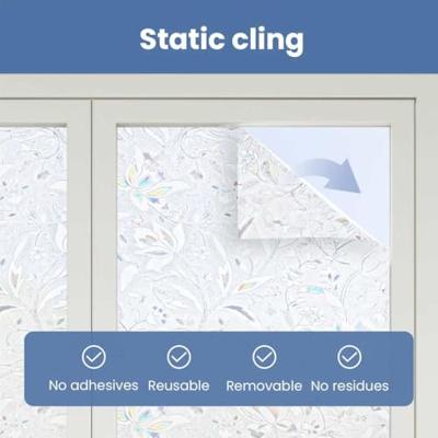 VidaXL Raamfolies 4 st mat bloemenpatroon pvc