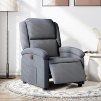 Fauteuil elektrisch verstelbaar stof donkergrijs - thumbnail