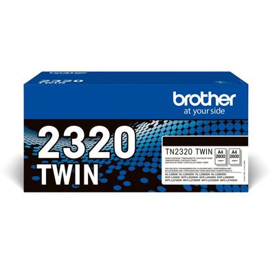 Brother Toner TN-2320TWIN Origineel 2-pack Zwart 2600 bladzijden TN2320TWIN Brother Toner TN-2320TWIN Origineel 2-pack Zwart 2600 bladzijden TN2320TWIN