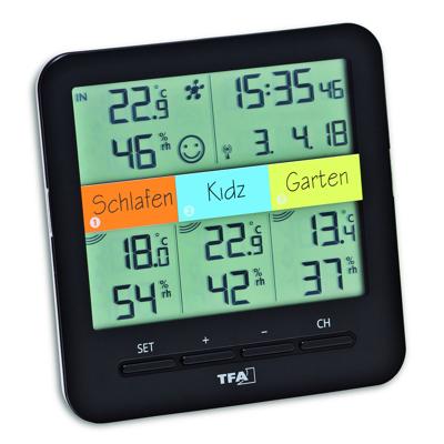 TFA Dostmann Weatherhub SmartHome System Klima@Home 30.3060 IT Draadloze thermo- en hygrometer Zwart