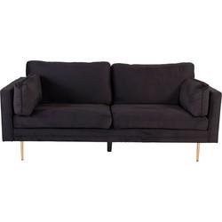 Nohr 3-zits Bank 'Tylan' Velvet, kleur Zwart