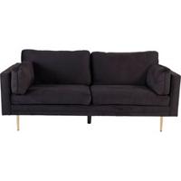 Nohr 3-zits Bank 'Tylan' Velvet, kleur Zwart - thumbnail