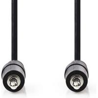Nedis Stereo-Audiokabel | 3,5 mm Male | 3,5 mm Male | Vernikkeld | 10.0 m | Rond | Zwart | Blister - CAGB22000BK100 - thumbnail