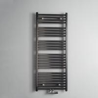 Designradiator Instamat Calda 185x60cm 1088 Watt Aluminium Glans Wit Midden Onderaansluiting - thumbnail