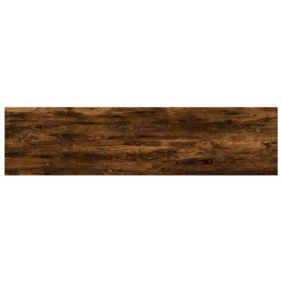 Wandschappen 4 st 40x10x1,5 cm bewerkt hout gerookt eikenkleur - thumbnail