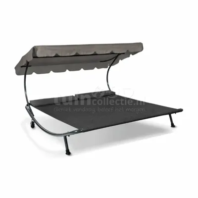 Leco Ligbed Dubbel 200x200cm Grijs Leco Ligbed Dubbel 200x200cm Grijs