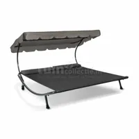 Leco Ligbed Dubbel 200x200cm Grijs - thumbnail