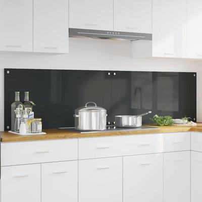 VidaXL Keuken spatscherm 2 pcs donkergrijs 100 x 50 cm gehard glas VidaXL Keuken spatscherm 2 pcs donkergrijs 100 x 50 cm gehard glas