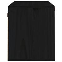 Wandkast 60x30x35 cm massief grenenhout zwart - thumbnail