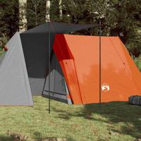 VidaXL Tent 3-persoons waterdicht grijs en oranje - thumbnail