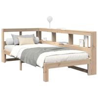 Bed met boekenkast zonder matras massief grenenhout 90x190 cm - thumbnail