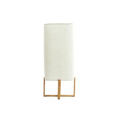 Light & Living TafellampWyn 50,5cm - crème touw met houtlook - 1894284