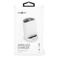 Draadloze Oplader met Mobielhouder MiniBatt Power Cup Potlood Wit - thumbnail