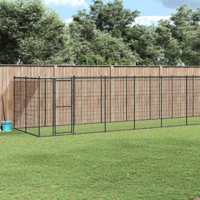 Hondenkennel met dak 26,62 m² staal