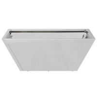 VidaXL Tuin bloempot zilver 40 x 40 x 15 cm gegalvaniseerd staal - thumbnail