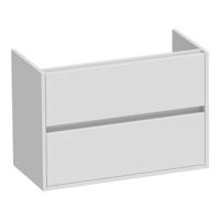 Brauer Adore - Onderkast Ondiep - 80 cm - met 2 Softclose Lades Greeploos en 1 Sifon Uitsparing - Hoogglans Wit - thumbnail