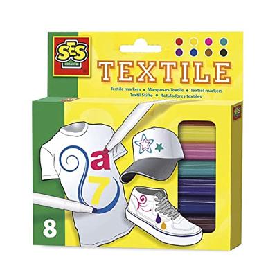 SES Creative Textielstiften 8 Stuks