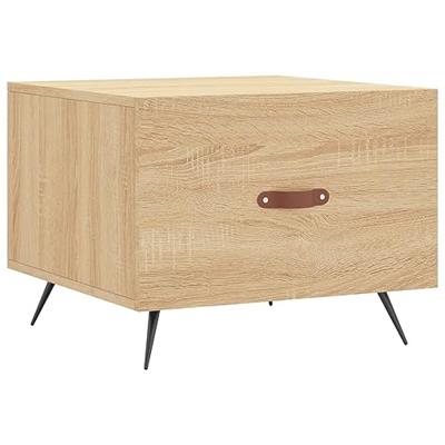 Salontafels 2 st 50x50x40 cm bewerkt hout sonoma eikenkleurig