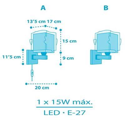 Dalber Wandlamp voor kinderenLittle Shark - 63479