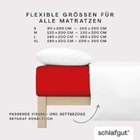 Schlafgut Schlafgut Soft Contact Jersey Flanel Hoeslaken M - 120x200 - 130x200 285 Red Deep - thumbnail