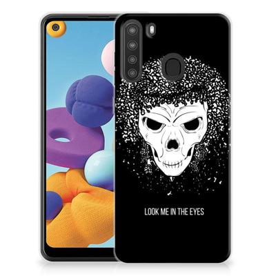Silicone Back Case Samsung Galaxy A21 Skull Hair Silicone Back Case Samsung Galaxy A21 Skull Hair