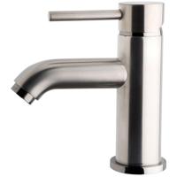 Wiesbaden Caral Wastafelkraan laag- Geborsteld Staal - thumbnail