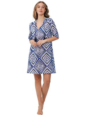 Katoenen strandjurkje grafische print