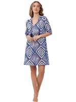 Katoenen strandjurkje grafische print - thumbnail