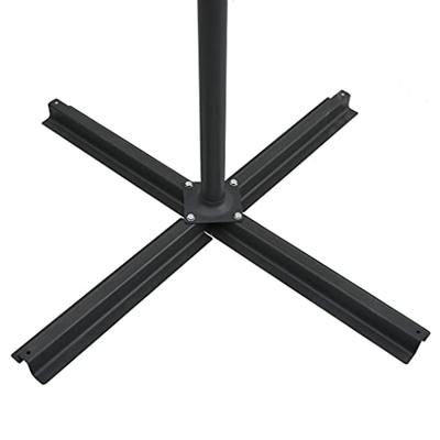 Zweefparasol met LED en stalen paal 250x250 cm azuurblauw Zweefparasol met LED en stalen paal 250x250 cm azuurblauw