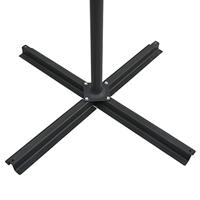 Zweefparasol met LED en stalen paal 250x250 cm azuurblauw - thumbnail