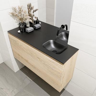 MONDIAZ OLAN 100cm toiletmeubel washed_oak. LEX wastafel urban rechts geen kraangat MONDIAZ OLAN 100cm toiletmeubel washed_oak. LEX wastafel urban rechts geen kraangat