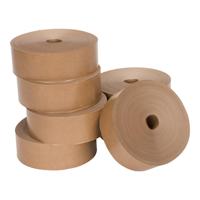 Papieren plakband 50 mm x 200 meter bruin (niet zelfklevend) | 3 stuks - thumbnail